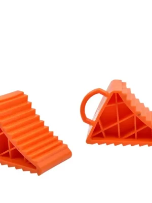 Klíny pod kola - špalky, žebrované, tvzený plast, sada 2 ks - MojeDílna Nakupujte Hned