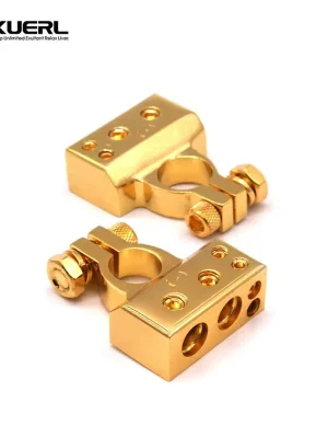 Výprodej KUERL zlacené svorky baterie 2ks (4 in)
