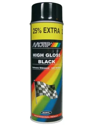 Motip Akrylový lak, černý lesklý, 500 ml Vrácení Zdarma