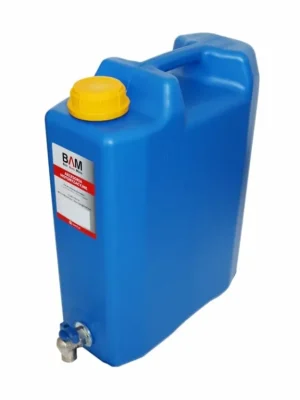 Bezpečná Platba Kanystr plastový na vodu MODRÝ 10l s kovovým kohoutkem spodním, 10544